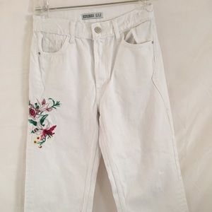 Zara basic white denim